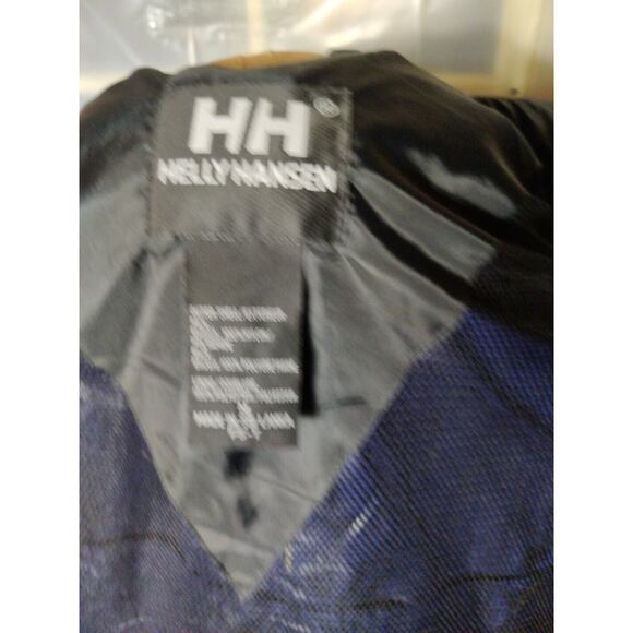 Helly Hansen Packable lined Jacket lWindbreaker Hooded Waterproof Men's Blue M - Picture 10 of 11
